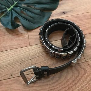 Vintage Black Studded Belt